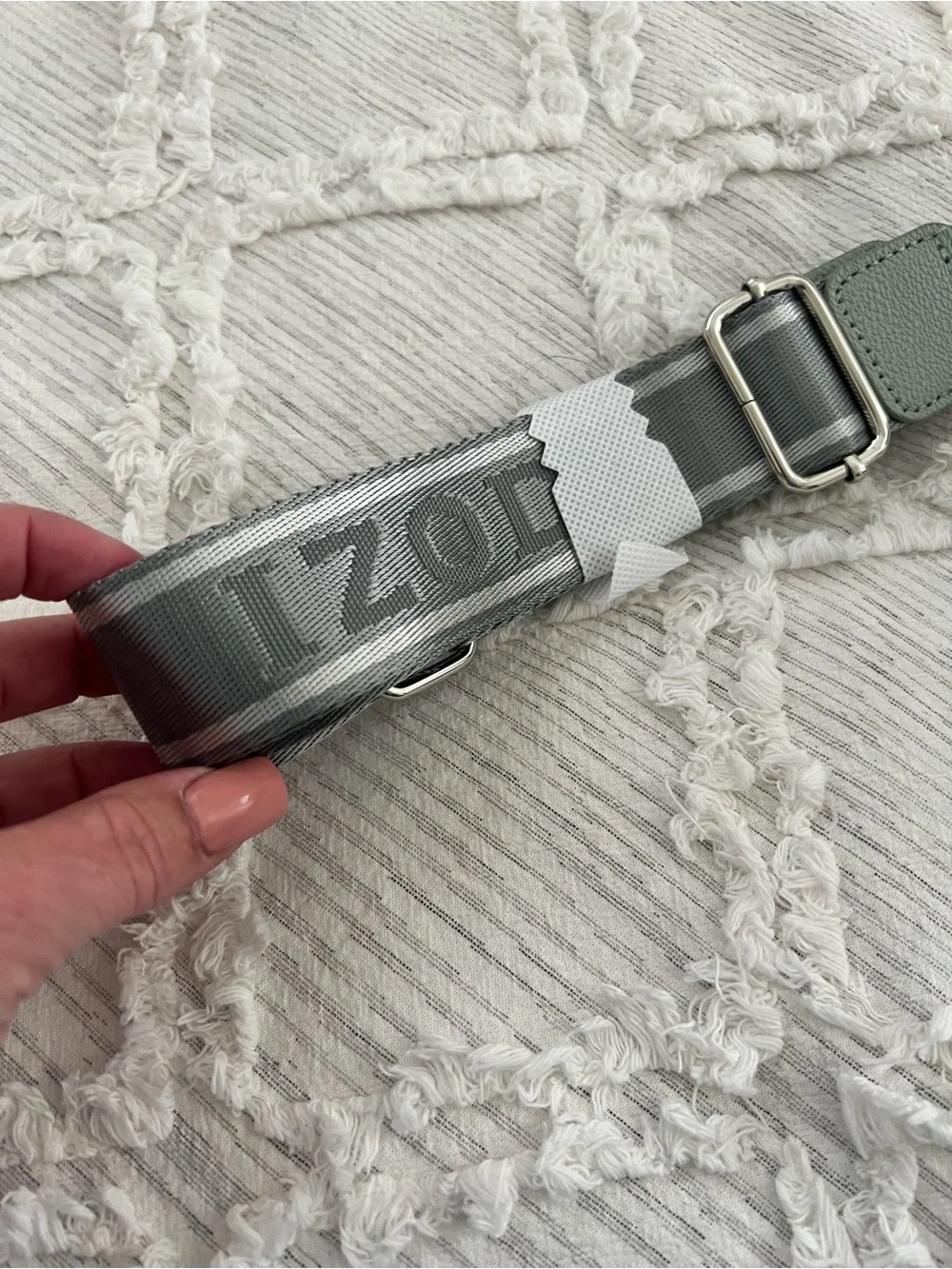 Izod Sage Green Crossbody Messenger Bag with Branded Strap
